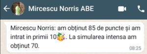 Mircescu Norris, admis în top 10 în 2022